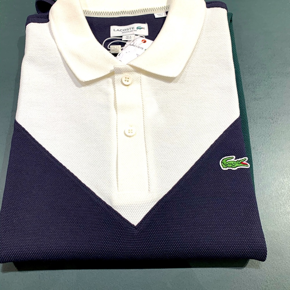 Lacoste men Color block polo size medium